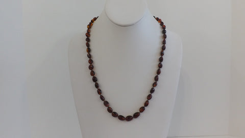 GENUINE BALTIC AMBER NECKLACE HONEY, POLISHED 14 gm 21" ALLUREGEM S1699