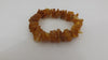 NARURAL BALTIC AMBER BEAD BRACELET, RAW, HONEY CHIPS  12-18 mm 27 gm 7" ALLUREGEM S1742