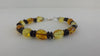 Genuine Baltic Amber Bracelet, 925 Sterling Silver, Multi-color 7.8  gm 7.5 " ALLUREGEM  S1246