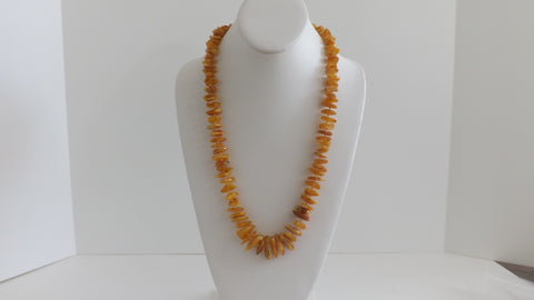 Large POLISHED Chips Baltic Amber Necklace MULTI-COLORED 60 gm  25 "  ALLUREGEM S1408