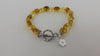 Baltic Amber Bracelet, 925 Sterling Silver, Light Honey 8  gm 7.5"  ALLUREGEM  S1777
