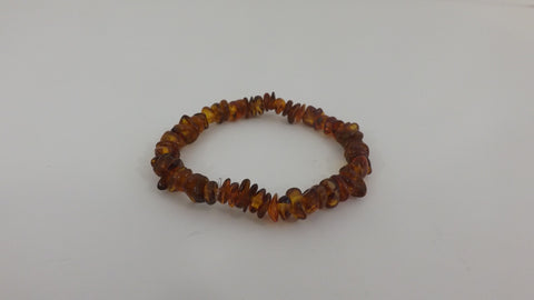 Natural Baltic Amber Chip Stretch Braceket 7 " Alluregem S1001
