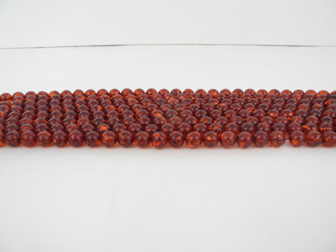 IMITATION BALTIC AMBER BEADS STRANDS, COGNAC 40 gm 12 mm  16"  ALLUREGEM S1097
