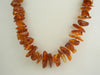 BALTIC AMBER NECKLACE, CHIPS,POLISHED HONEY 34-38 gm 21 " ALLUREGEM S1015