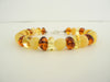 Genuine Baltic Amber Bracelet, 925 Sterling Silver, 11 gm 8 " ALLUREGEM S1671