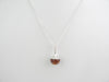 Natural Amber Pendant Necklace, 925 Sterling Silver  16"  ALLUREGEM S1134