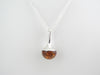 Natural Amber Pendant Necklace, 925 Sterling Silver  16"  ALLUREGEM S1134