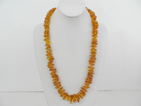 Large POLISHED Chips Baltic Amber Necklace HONEY 57 gm  26"  ALLUREGEM S1393