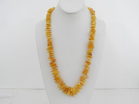 GENUINE BALTIC AMBER CHIPS NECKLACE POLISHED HONEY 63 gm 27 " ALLUREGEM S1644