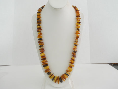 Large Polished Chips Baltic Amber Necklace 70-80 gm 16-23 mm 30"  ALLUREGEM S1571