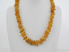 GENUINE BALTIC AMBER  NECKLACE CHIPS POLISHED HONEY 38 gm 22 " ALLUREGEM S1257