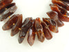 Large POLISHED Chips Baltic Amber Necklace COGNAC 73 gm  28"  ALLUREGEM S1419