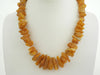 GENUINE BALTIC AMBER NECKLACE HONEY RAW CHIPS  49  gm 20"  ALLUREGEM S1738