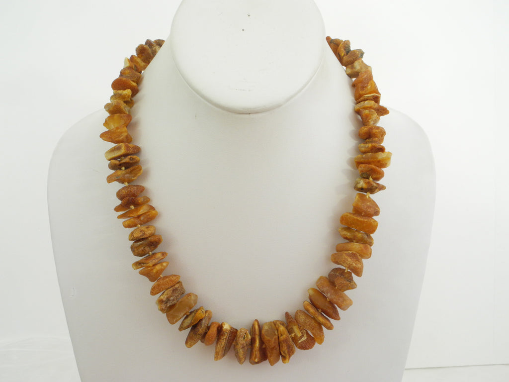 NATURAL BALTIC AMBER NECKLACE CHIPS MULTI-COLOR 46 gm 20 " ALLUREGEM S1534