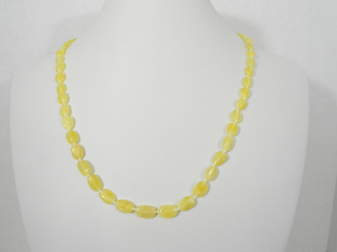 GENUINE BALTIC AMBER NECKLACE BUTTER, 9-10 gm 22"  ALLUREGEM S1541