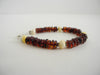 Genuine Baltic Amber Bracelet, 925 Sterling Silver, 6 " ALLUREGEM S1670