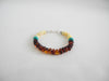 Genuine Baltic Amber Turquoise Bracelet, 925 Sterling Silver Clasp & Findings, 9 gm  7.5 " ALLUREGEM  S1402