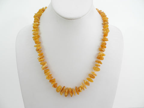 NATURAL BALTIC AMBER  NECKLACE CHIPS BUTTERSCOTCH 23 gm 21"  ALLUREGEM S1259