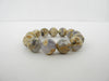 NATURAL CHALCEDONY STRETCH BRACELET  MULTI-COLOR 15 mm 7" ALLUREGEM S1115