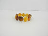 NATURAL BALTIC AMBER BRACELET ROUND DISKS MULTI-COLOR 16 gm  8" ALLUREGEM  S1696