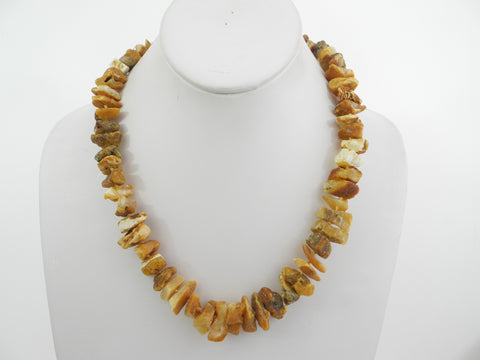 GENUINE BALTIC AMBER NECKLACE RAW MULTI-COLOR  CHIPS  40  gm 20"  ALLUREGEM S1807