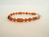 Natural Baltic Amber Bracelet, 925 Sterling Silver, 6 gm 5-6  mm, 7.5"  ALLUREGEM  S1693