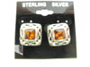 925 Sterling Silver Genuine Baltic Amber Earrings, 4.4 gm 18mm Alluregem S1014