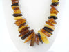 BALTIC AMBER NECKLACE CHIPS GRADUATED, HONEY 71 gm 29 " ALLUREGEM S1253