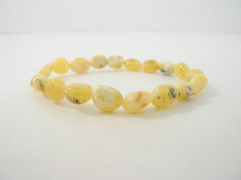 GENUINE BALTIC AMBER BRACELET 8  gm  BUTTER  CHUBBY OVAL  8 " ALLUREGEM S1828