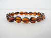 Genuine Baltic Amber Stretch Bracelet, Cognac, 6-7 gm  8 " ALLUREGEM S1110