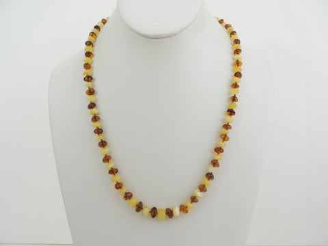 GENUINE BALTIC AMBER NUGGET NECKLACE MULTI-COLOR 14-16 gm 22 " ALLUREGEM S1508