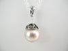 925 Sterling Silver Freshwater Pearl Pendant Necklace 10 gm 13.5 mm 19 " Alluregem S1705