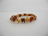 GENUINE BALTIC AMBER BEAD BRACELET, MULTI-COLOR, CHIPS  5-11 mm 13 gm 8" ALLUREGEM S1722