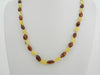 GENUINE BALTIC AMBER NECKLACE, MULTI-COLOR  12-14 gm, 9 x 8 mm 22 "  ALLUREGEM S1496