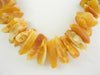 GENUINE BALTIC AMBER NECKLACE BUTTER-WHITE RAW CHIPS  91  gm 26"  ALLUREGEM S1734