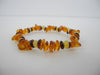 BALTIC AMBER STRETCH BRACELET MULTI-COLOR CHIPS 6.5 gm 6-9.5  mm, 7.5"  ALLUREGEM  S1687