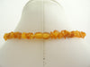 NATURAL  RAW BALTIC AMBER CHIPS NECKLACE LIGHT HONEY 17 gm 20" ALLUREGEM S1284