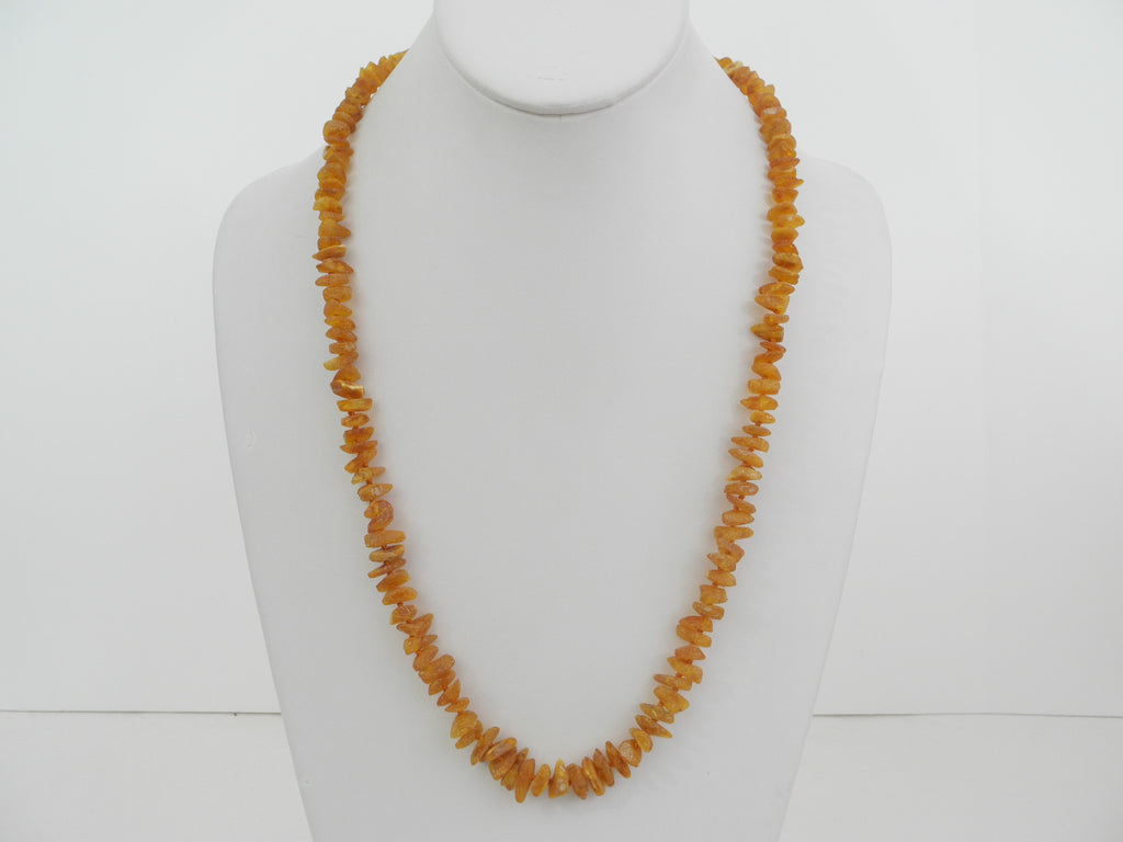 GENUINE BALTIC AMBER CHIPS NECKLACE RAW HONEY 50 gm 21 " ALLUREGEM S1660