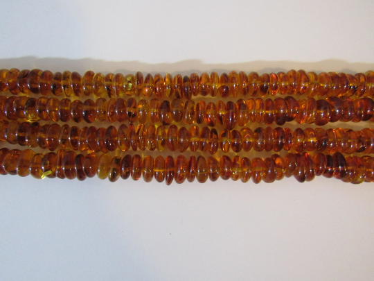Natural Baltic Amber Bead Strands Rondelle Honey 25 gm 16" Alluregem E1281