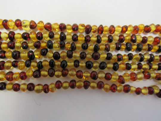 Genuine Baltic Amber Beads Strands, multi-color, 5 gm, Baroque, 4-5 mm, 16 " Alluregem E1584