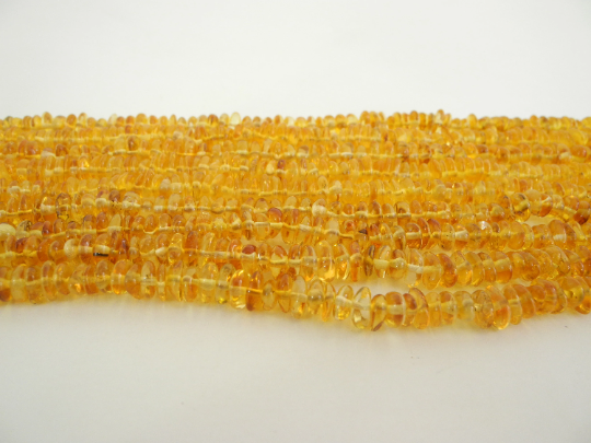 Natural Baltic Amber Beads Strands Rondelle 5 - 6mm 8 - 10 grams Honey 16" Alluregem E2059