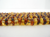 Genuine BALTIC AMBER Beads Strands Rondelle Lemon and Cognac 10-11 mm 8" Alluregem E2104