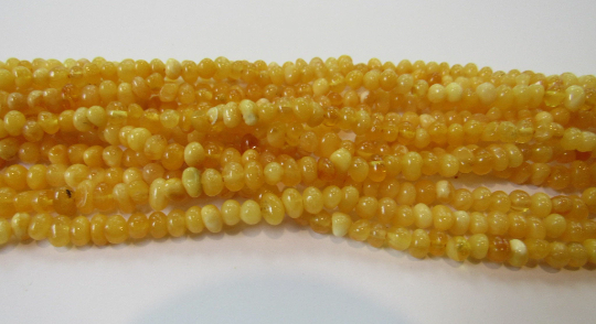 NATURAL Baltic Amber Beads Strands Rounded 4 mm 4 - 6 Grams Butter 16" Alluregem E2180