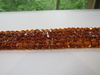 Genuine Baltic Amber Beads Strand Faceted, Honey 8 - 9mm 16" Alluregem E2191