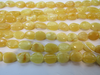 Natural Baltic Amber Bead Strands, Flat Oval Butter-White, 4 - 5 grams 10 - 12 mm, 8" Alluregem E2234