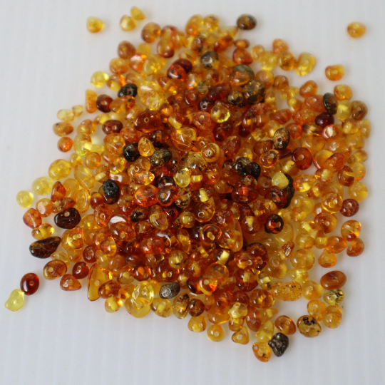 Natural Baltic Amber Beads, Extra Small Mixed Baroque Beads, Available in 5 - 20 Gram Packs, More than 150 beads per 10 grams Alluregem E2568