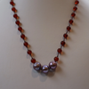 Freshwater Pearl and Baltic Amber Necklace, 925 Sterling Silver 20" Alluregem E2706