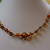 Baltic Amber Necklace, Knotted Adjustable Length Adult Necklace 26" Alluregem E2707