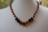 Baltic Amber Necklace, Knotted Adjustable Length Large Baroque Center Beads Adult Necklace Alluregem E2708