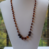 Baltic Amber Necklace, Knotted Adjustable Length Large Baroque Center Beads Adult Necklace Alluregem E2708